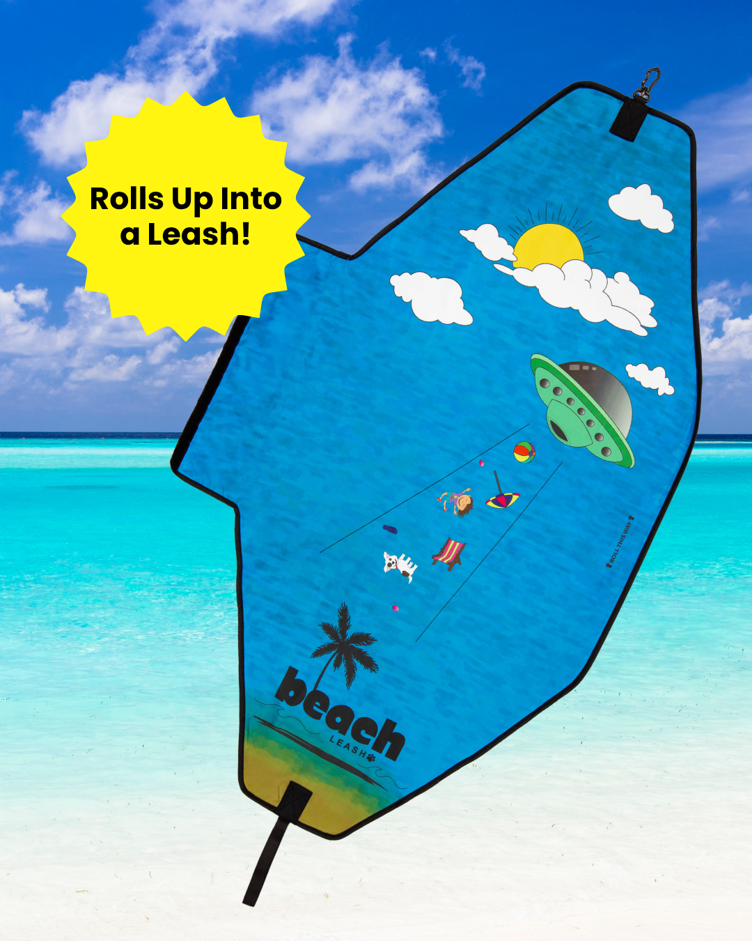 Beam Me Up Doggy Beach Leash™ – The Original 2-in-1 Leash & Towel for Everyday Adventures