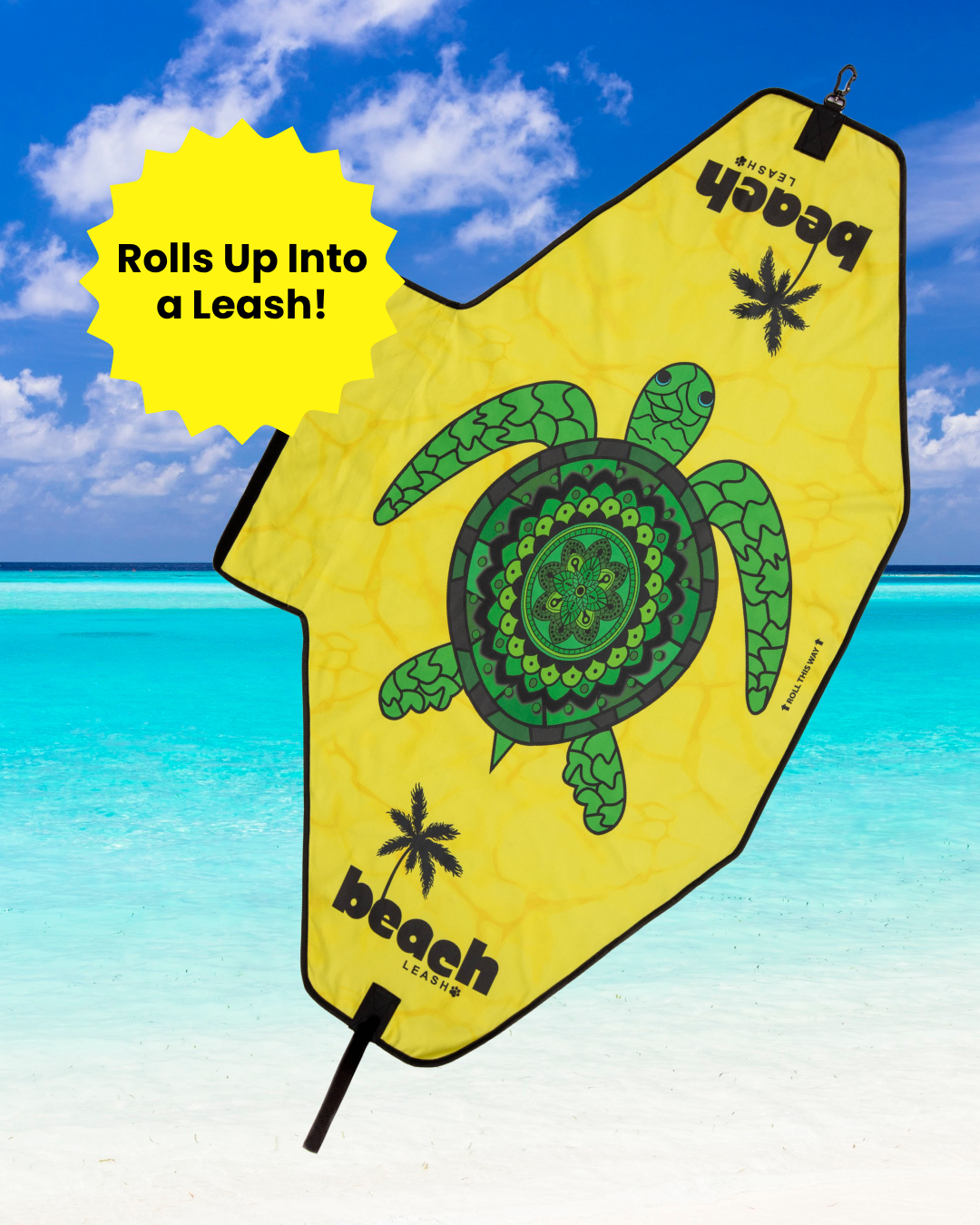 Sea Turtle Serenity Beach Leash™  – A Calm, Go-Anywhere 2-in-1 Dog Leash & Towel